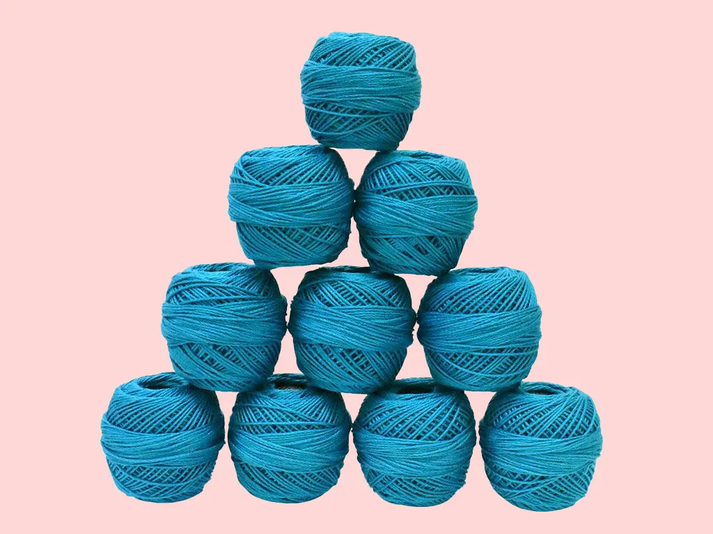 Azure Blue Color  Cotton Thread