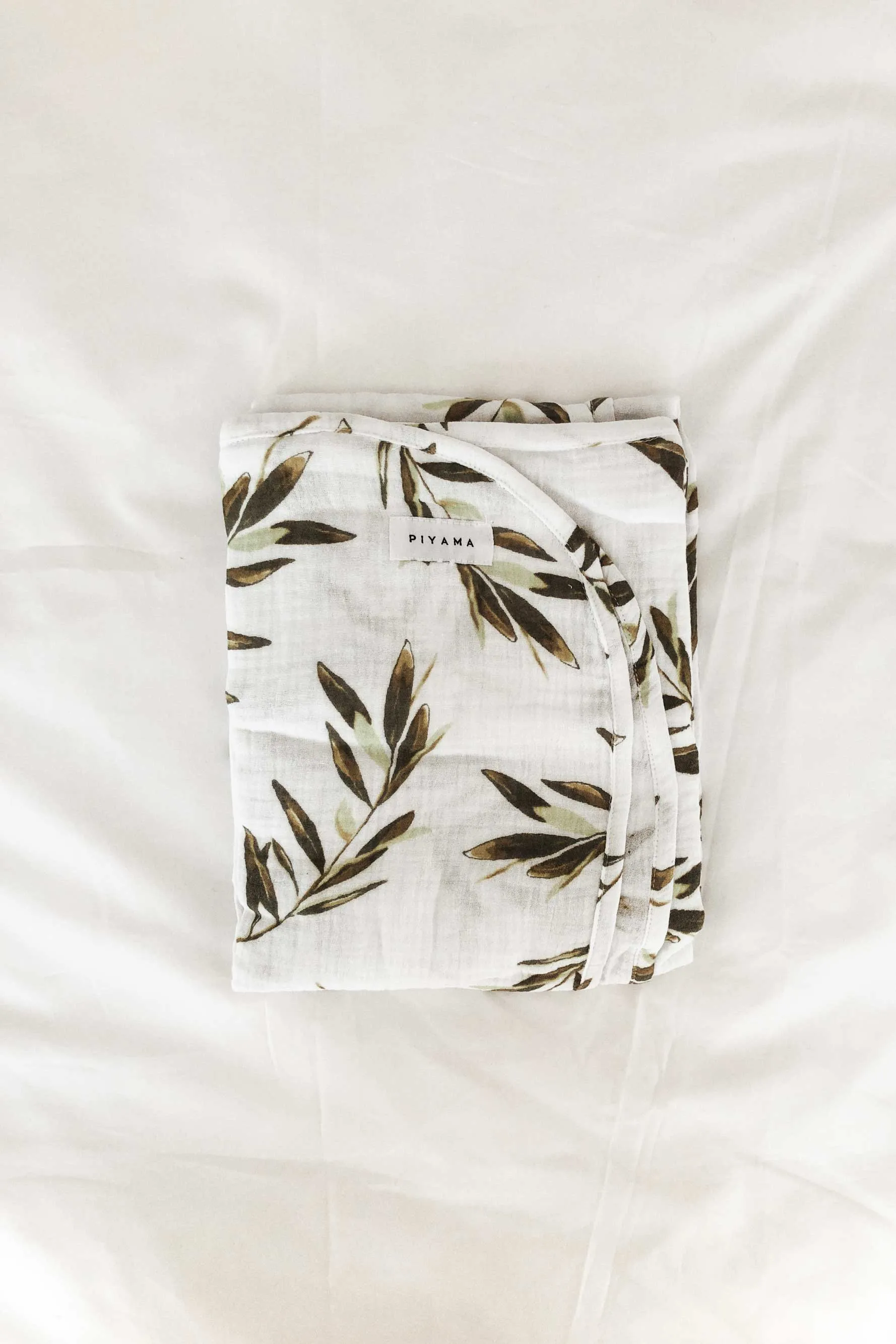 Baby Swaddle Blanket - Cotton Bubble - Olive Leaf