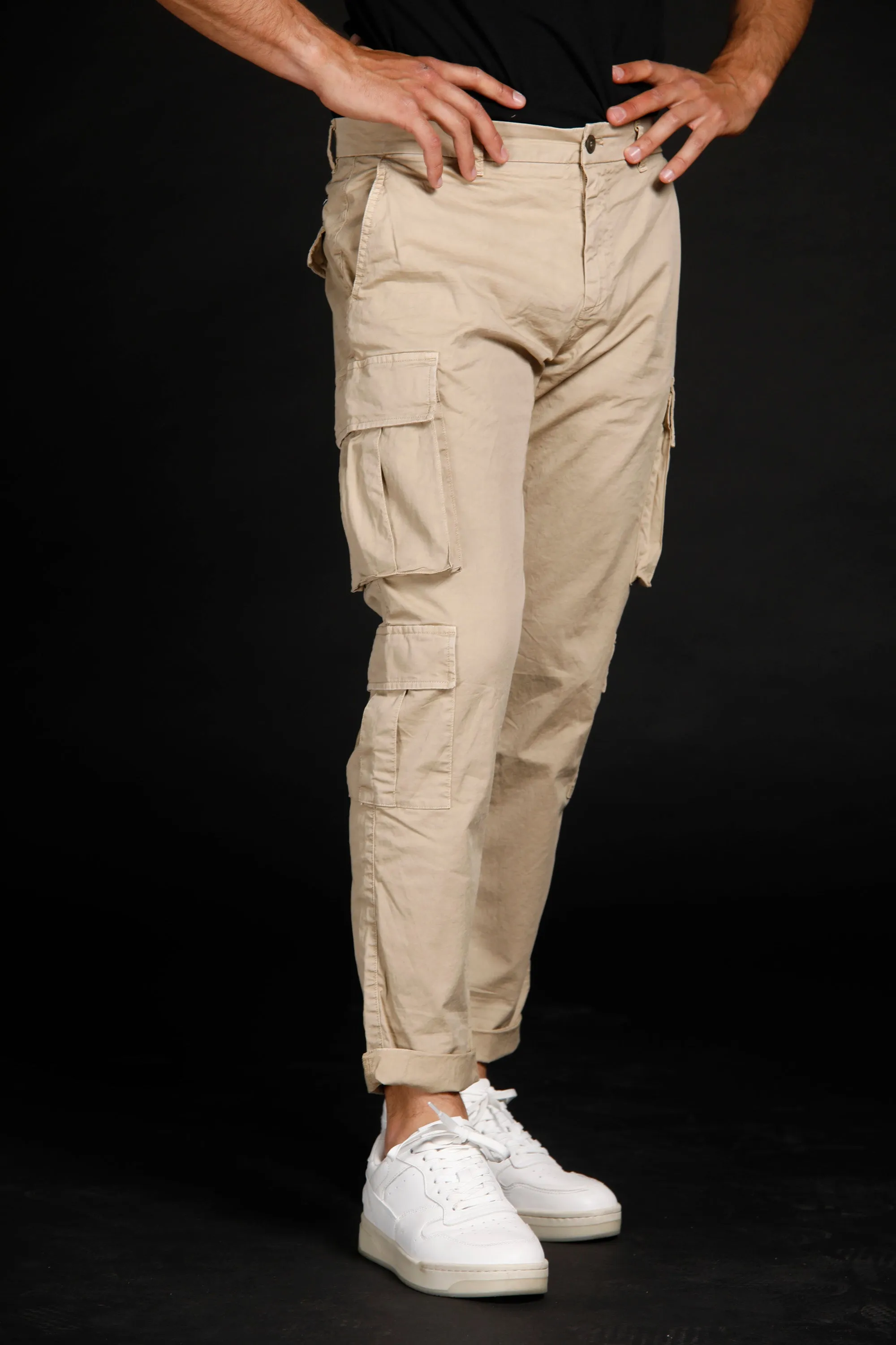 Bahamas pantalone cargo uomo limited edition in cotone stretch regular ①