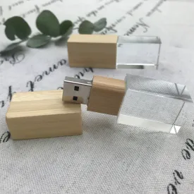 Bamboo Crystal USB - Also Available - Walnut & Maple Crystal USB's