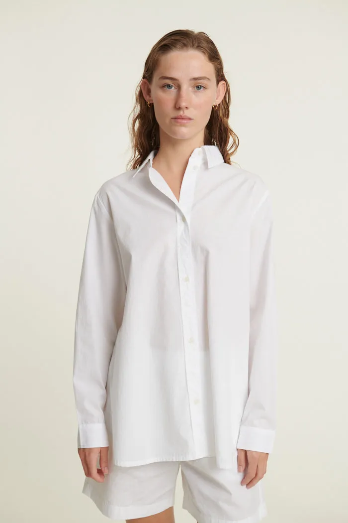 BASIC APPAREL Vilde classic shirt bright white women