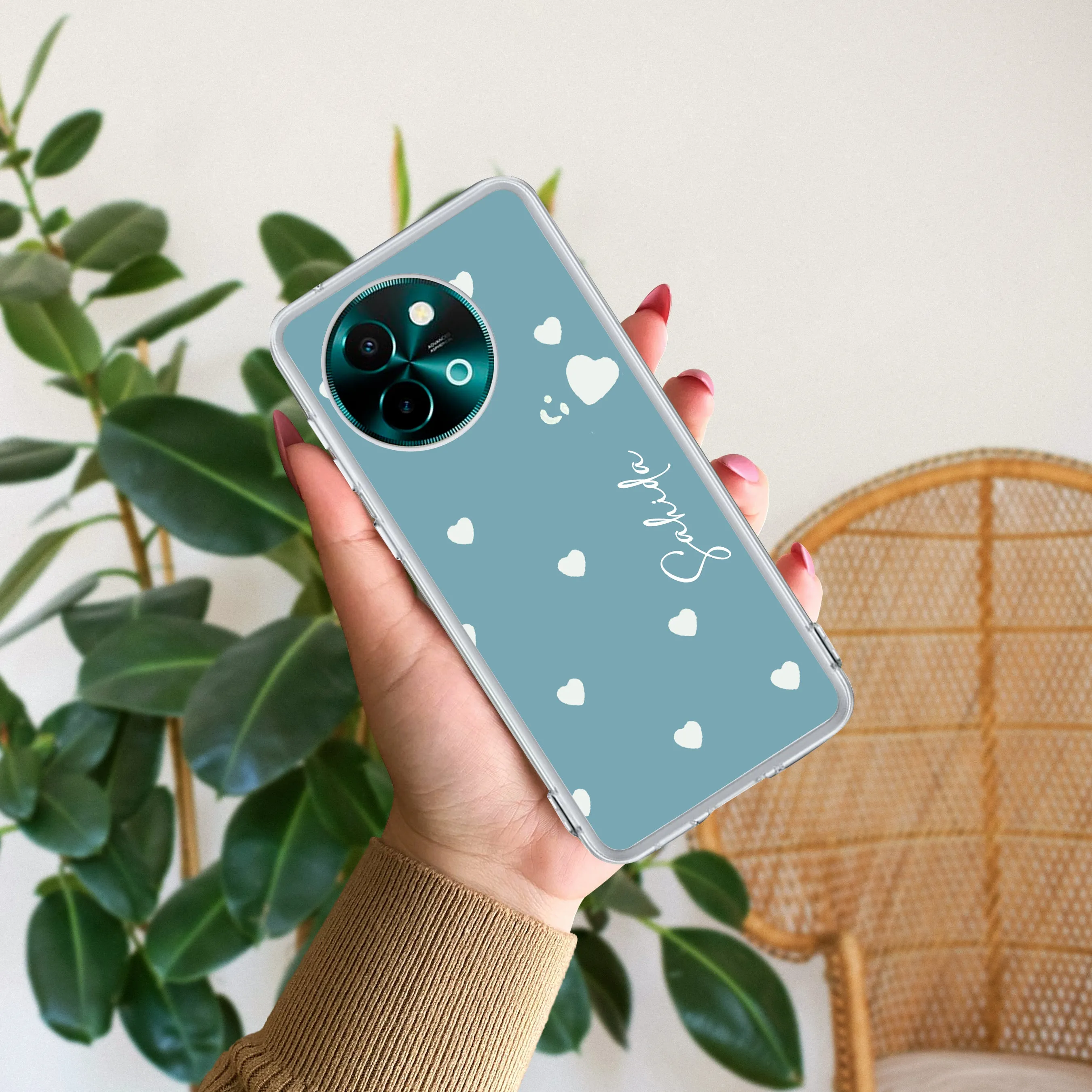 Be Loved Customize Transparent Silicon Case Sky Blue For Vivo