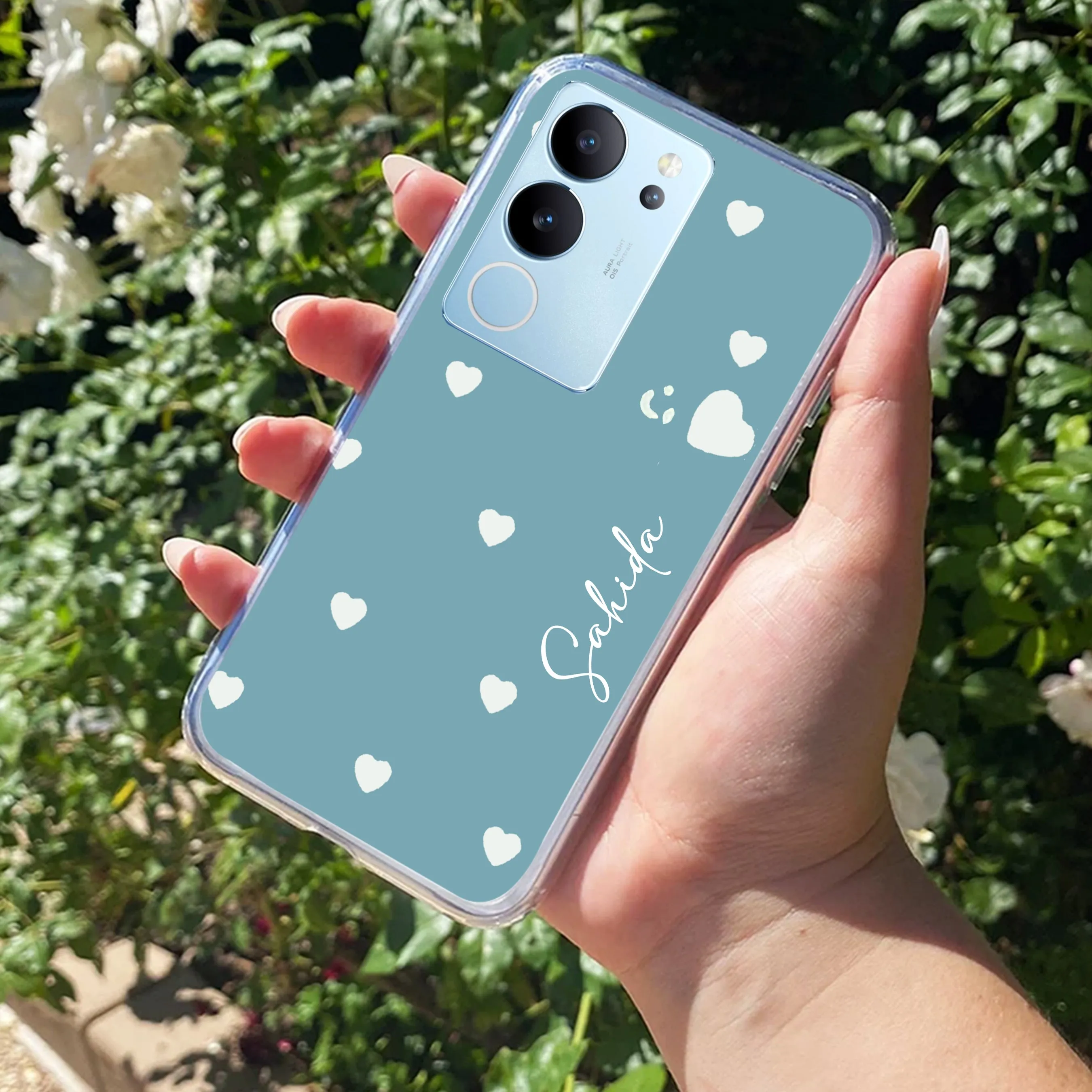 Be Loved Customize Transparent Silicon Case Sky Blue For Vivo