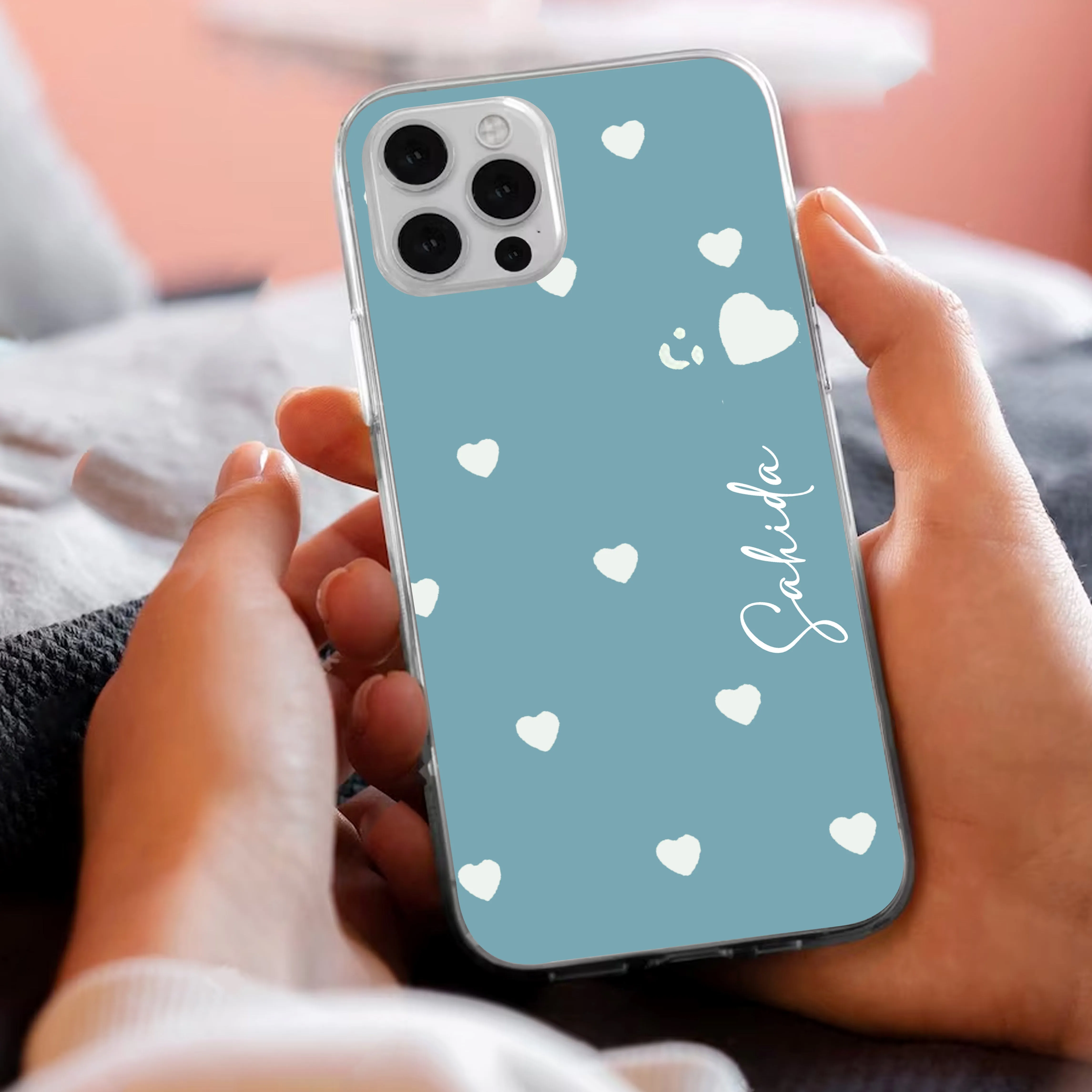 Be Loved Customize Transparent Silicon Case Sky Blue For Vivo