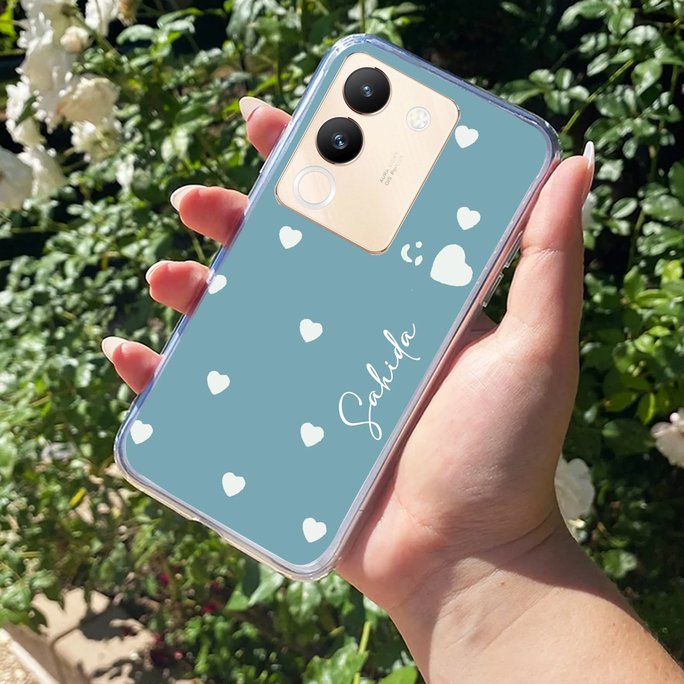 Be Loved Customize Transparent Silicon Case Sky Blue For Vivo