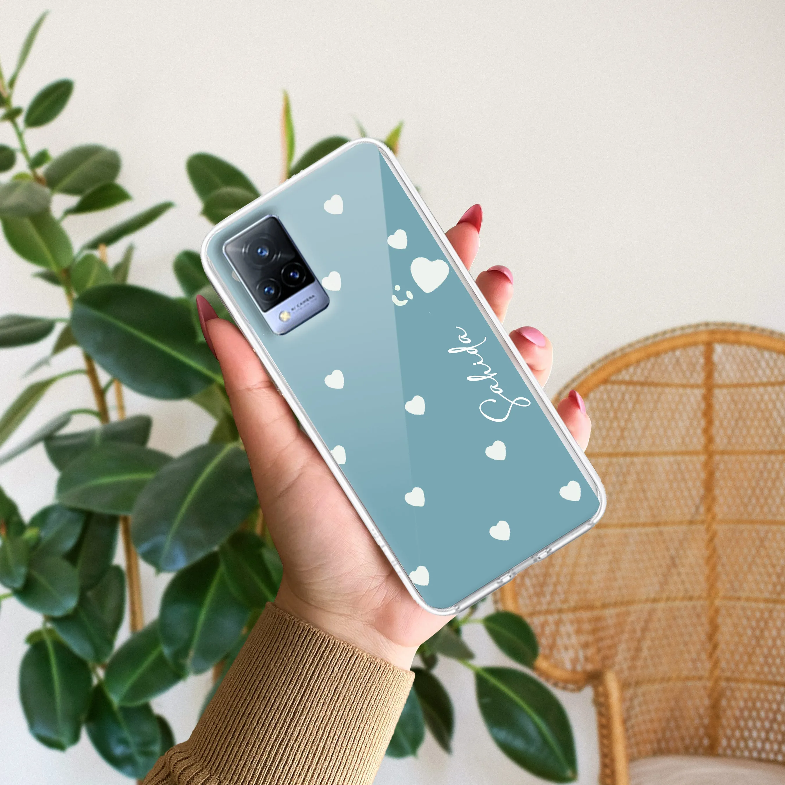 Be Loved Customize Transparent Silicon Case Sky Blue For Vivo