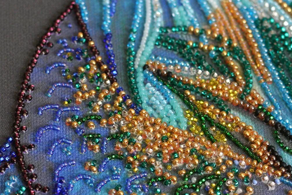 Bead Embroidery Kit - Blue gold AB-746