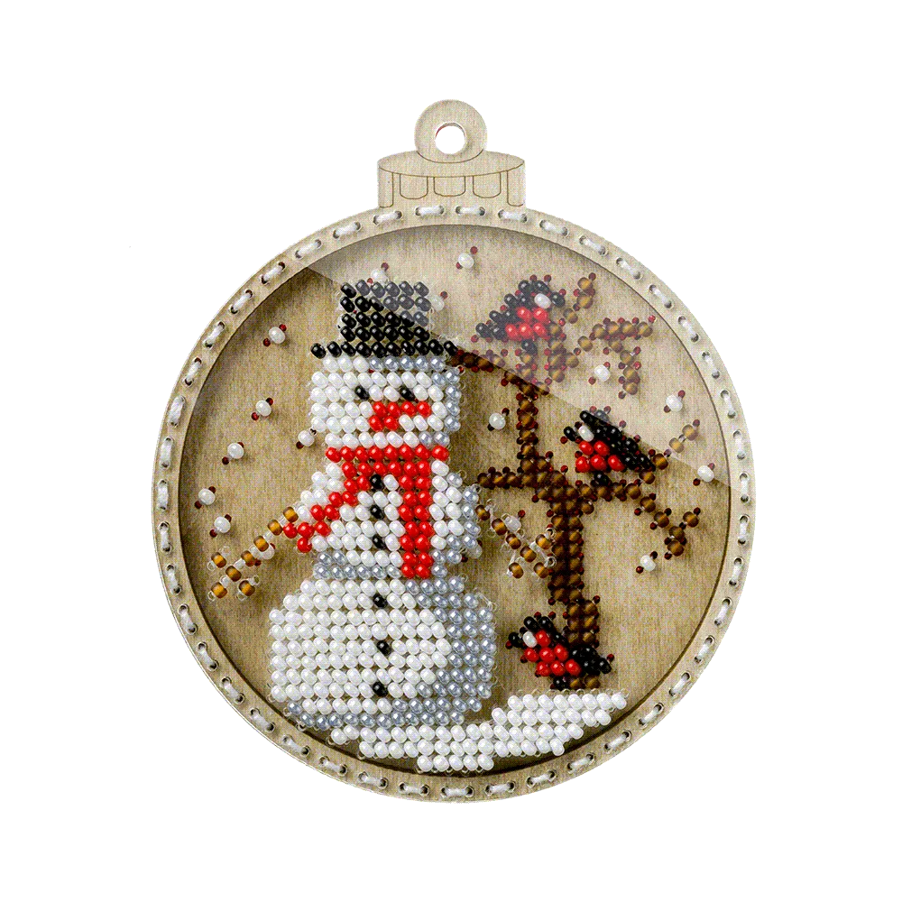 Bead embroidery kit on wood FLK-368