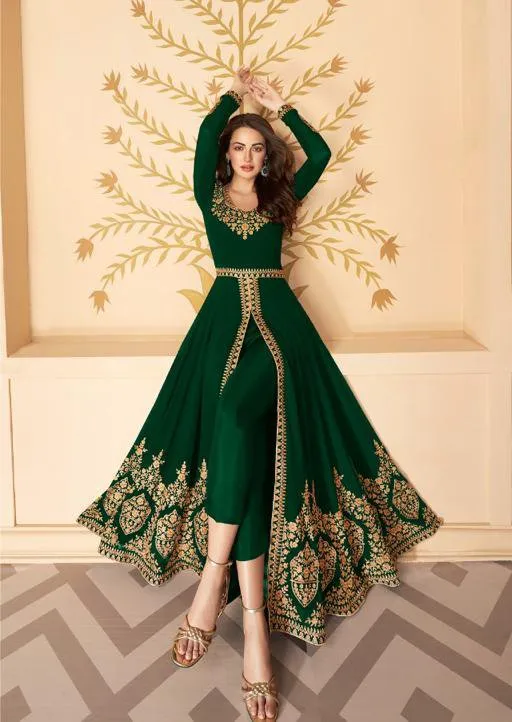 Beautifully designed heavy embroidery Work Anarkali Set - Rent