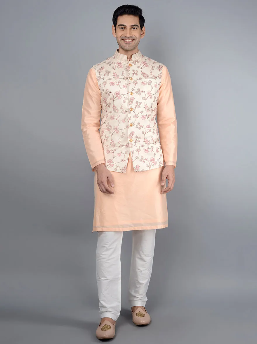 Beige Bandhgala Jacket | TULA