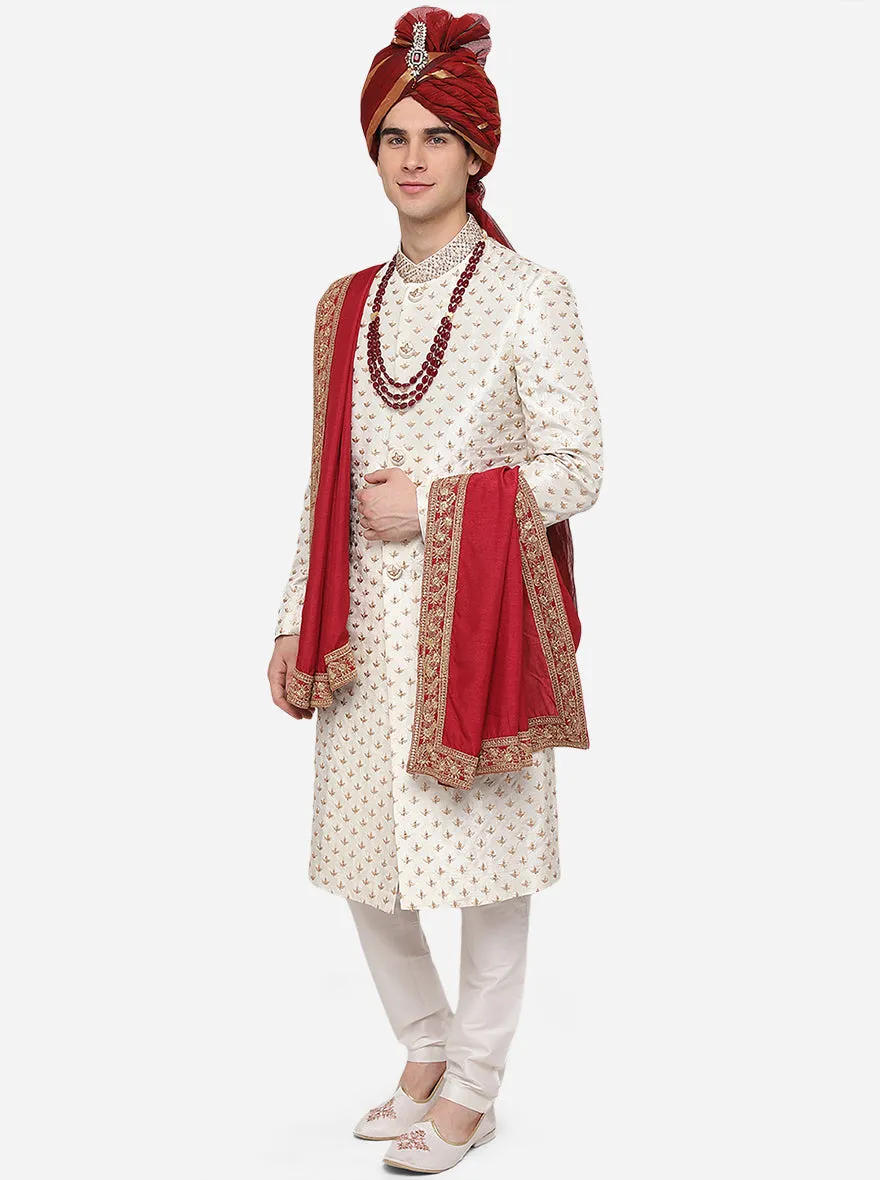 Beige Sherwani | Azania