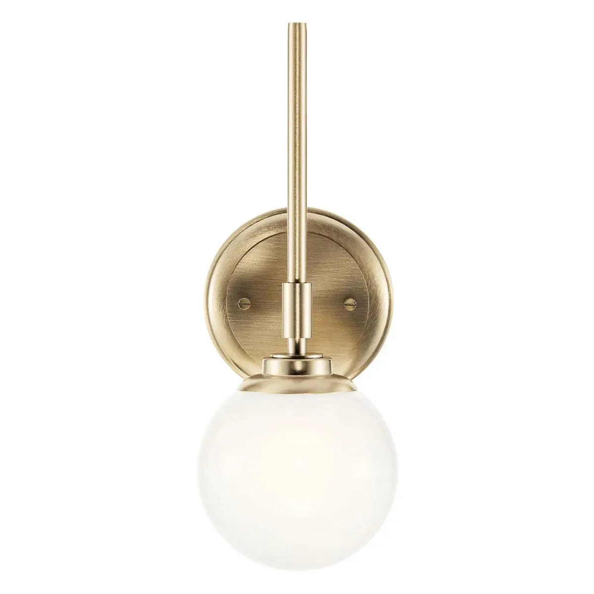 Benno 14" 1-Light Wall Sconce With Opal Glass, Bronze Finish