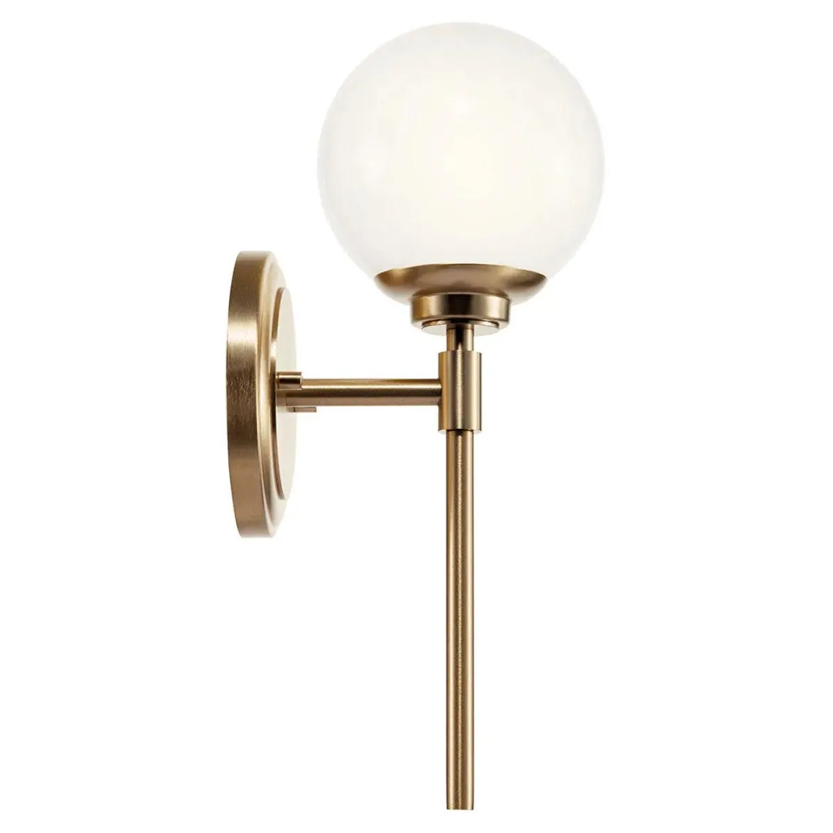 Benno 14" 1-Light Wall Sconce With Opal Glass, Bronze Finish