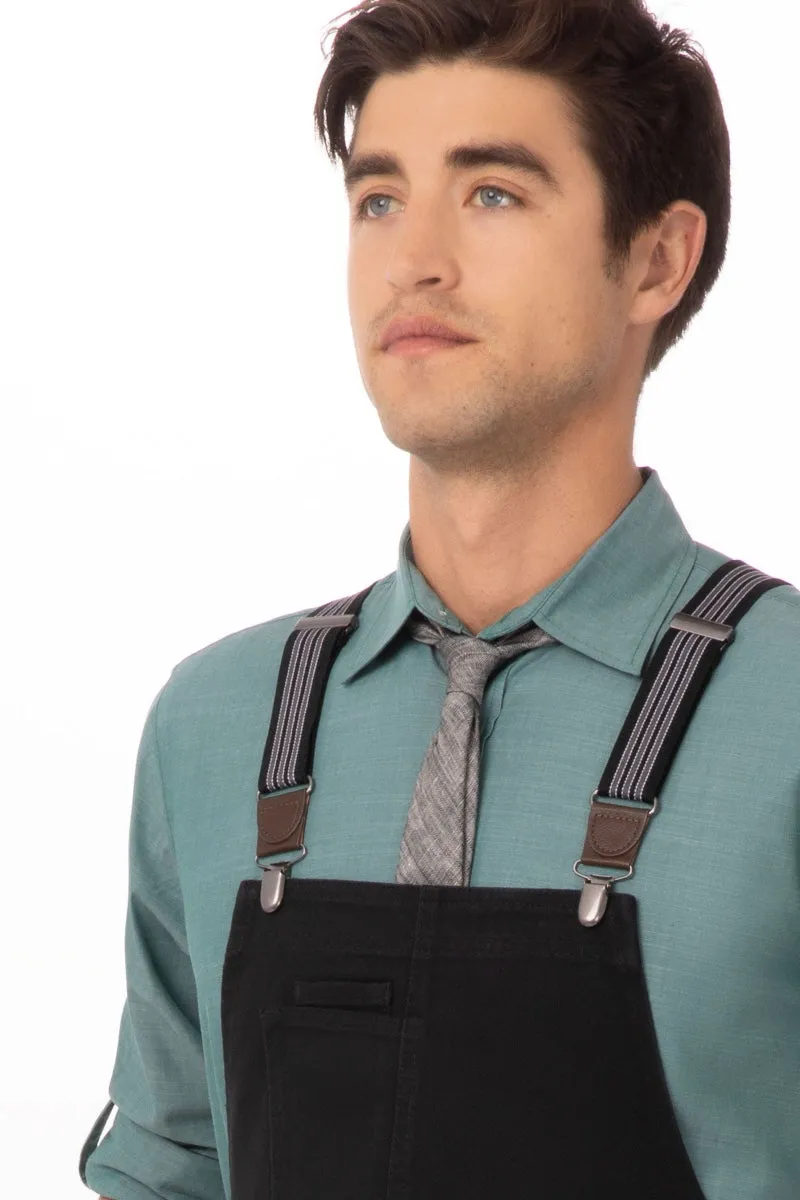 Berkeley Jet Black Bib Apron