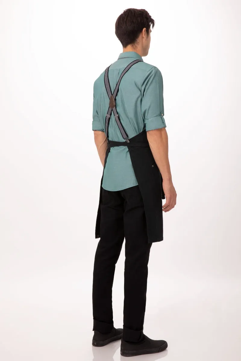 Berkeley Jet Black Bib Apron