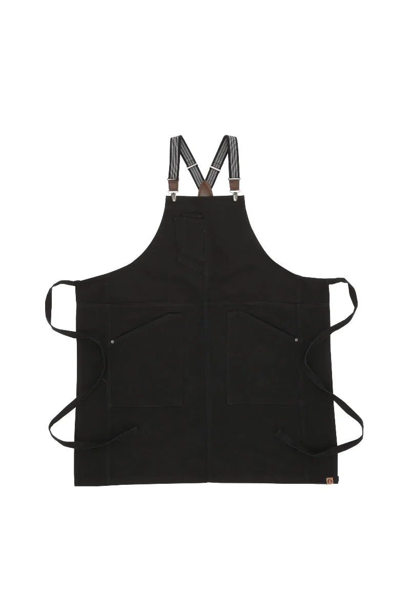 Berkeley Jet Black Bib Apron