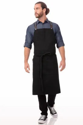 Berkeley Jet Black Chef's Bib Apron