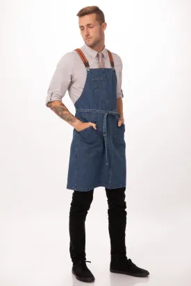 Berkeley Medium Blue Bib Apron