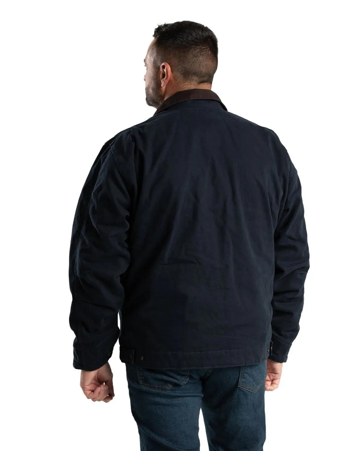 Berne Apparel Mens Highland Washed Gasoline Midnight 100% Cotton Canvas Jacket