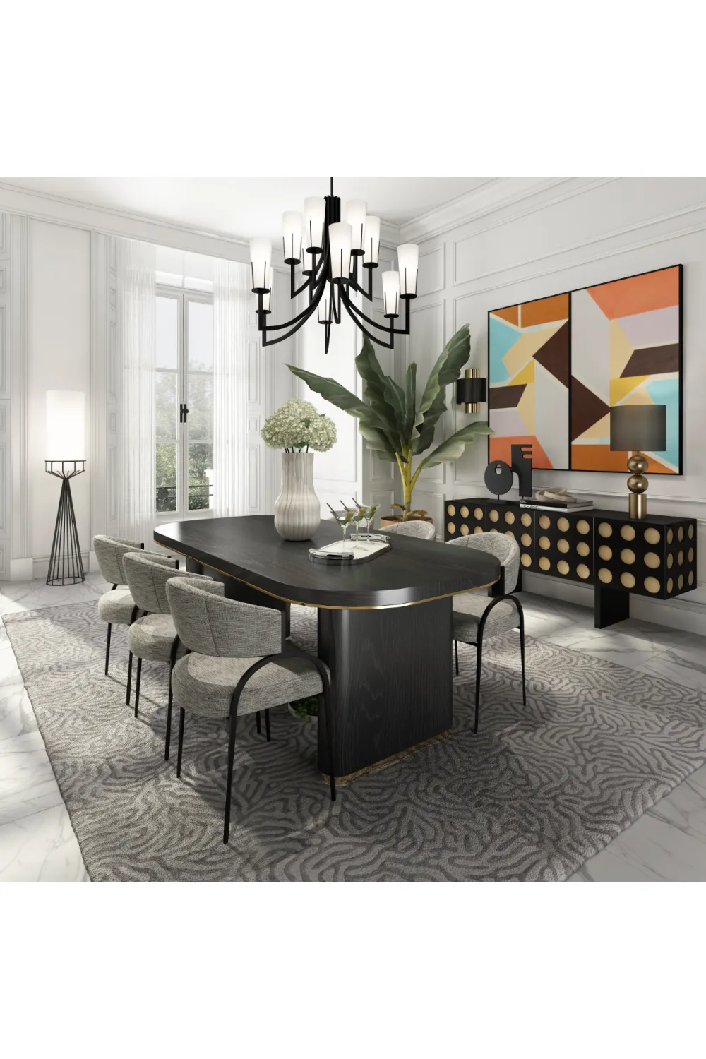 Black Ash Contemporary Dining Table | Liang & Eimil Chaplin