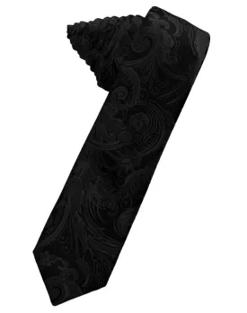 Black Tapestry Skinny Necktie