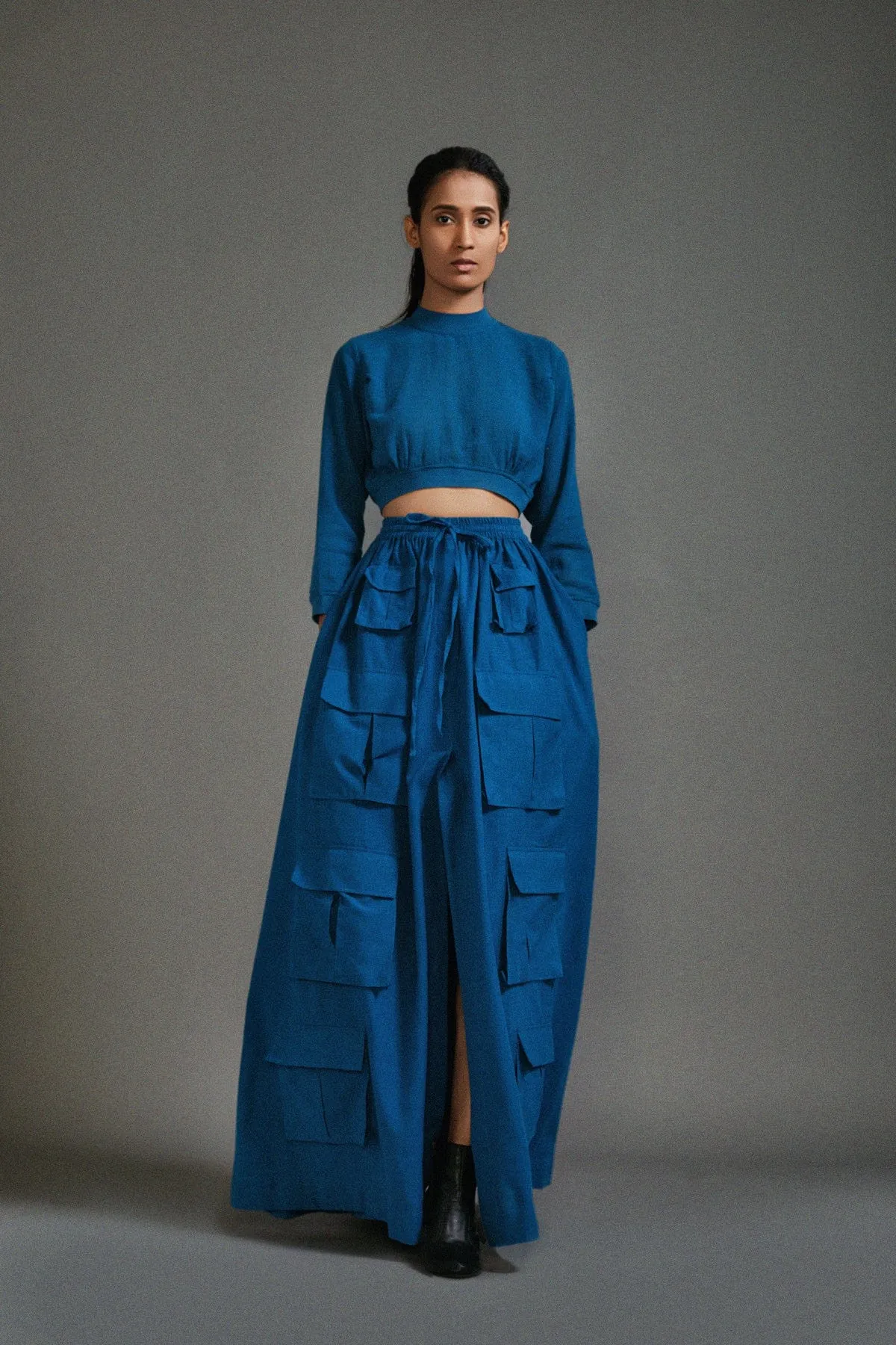 Blue Cargo Skirt