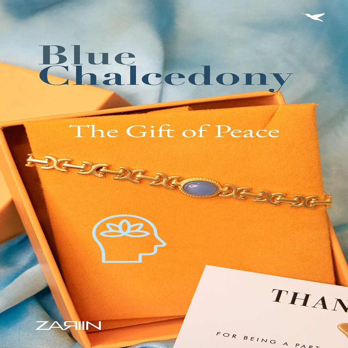 Blue Chalcedony Healing Bracelet for Peace