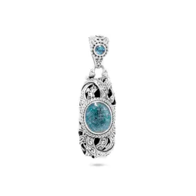 Blue Quartz & Swiss Blue Topaz Pendant™