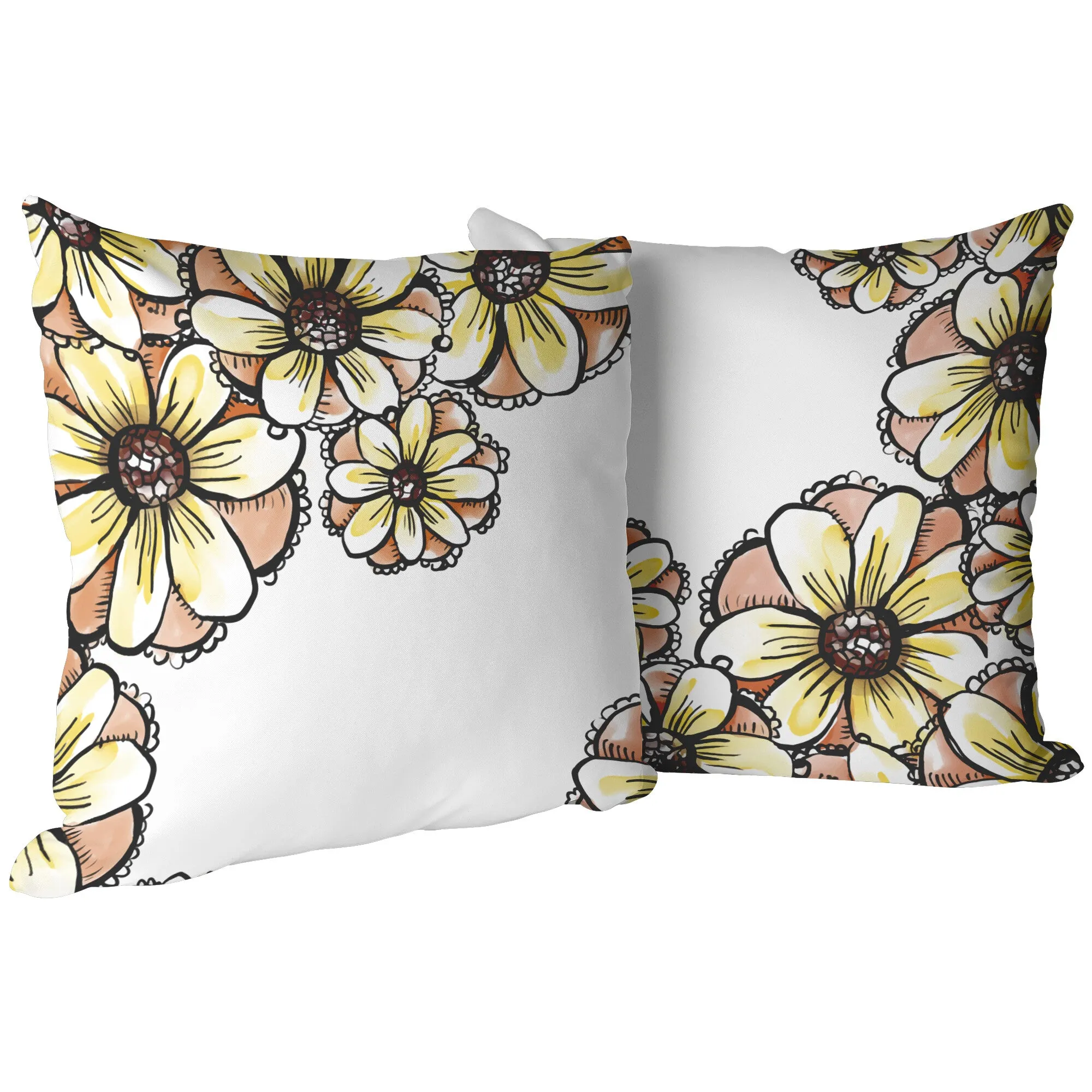 Boho Floral Pillows And Covers