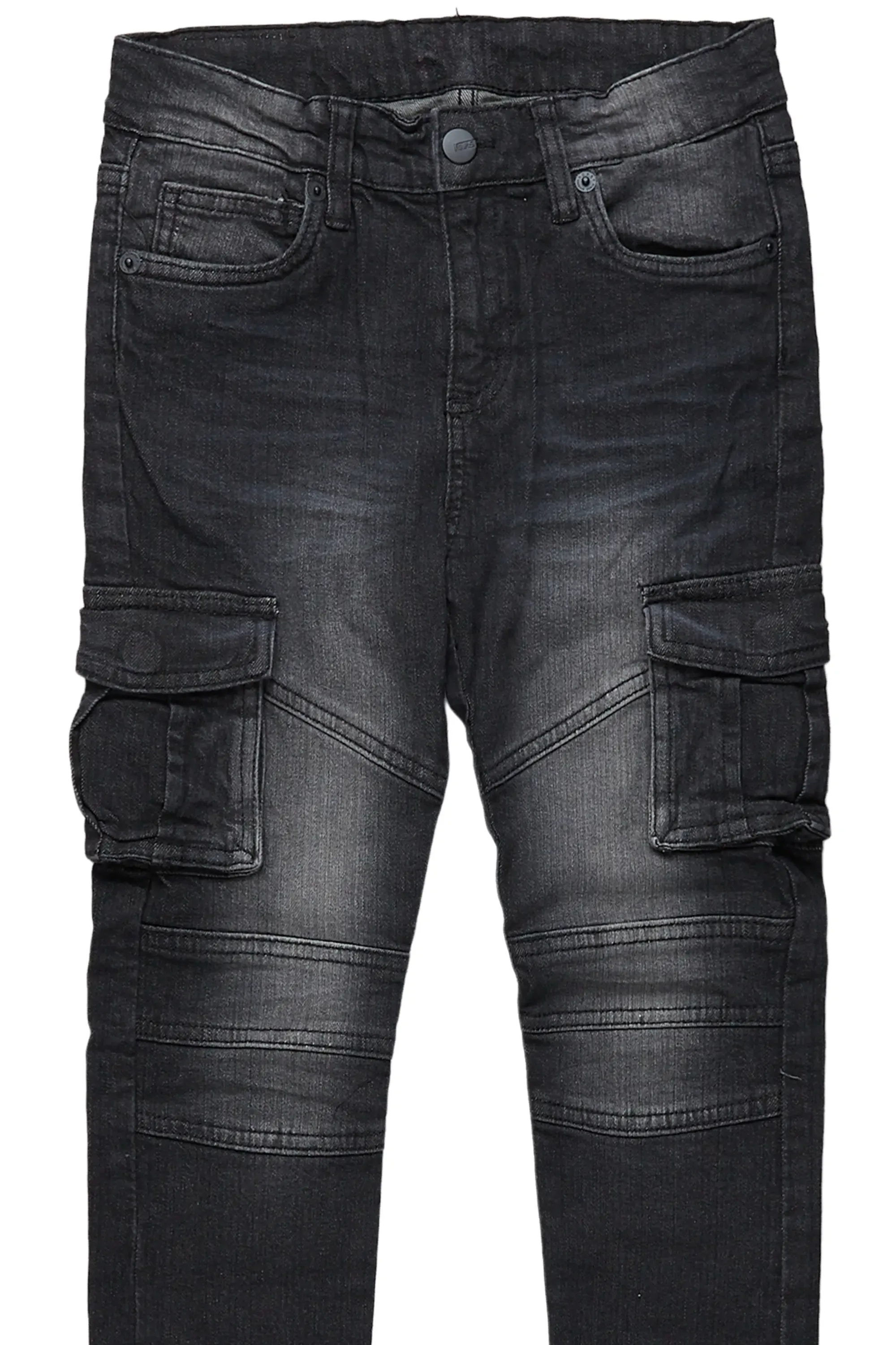 Boys Albas Dark Grey Cargo Slim Fit Jean