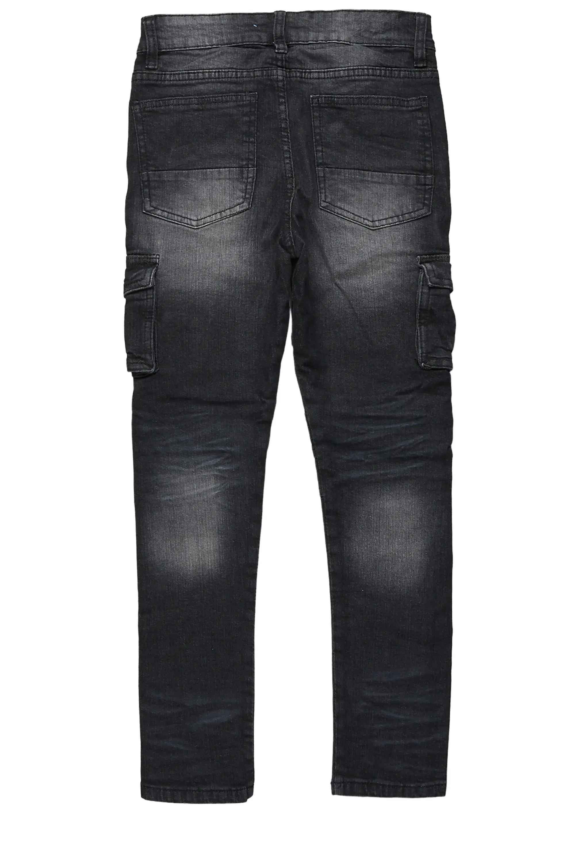 Boys Albas Dark Grey Cargo Slim Fit Jean