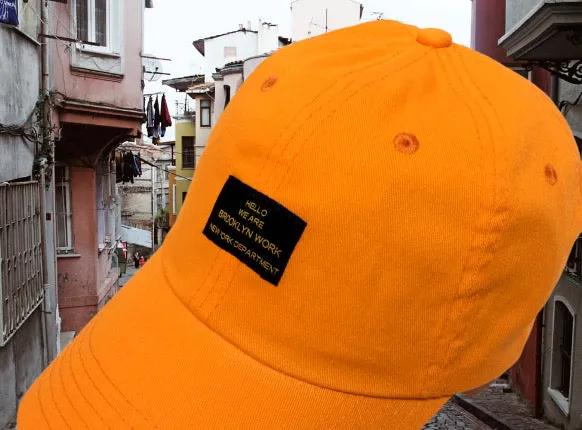 Brooklyn Work T32 Washed Cotton Twill Dad Cap Orange