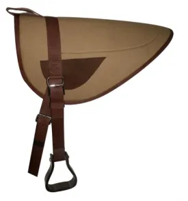 Brown Canvas Bareback Saddle Pad