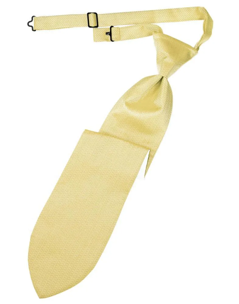 Buttercup Herringbone Necktie