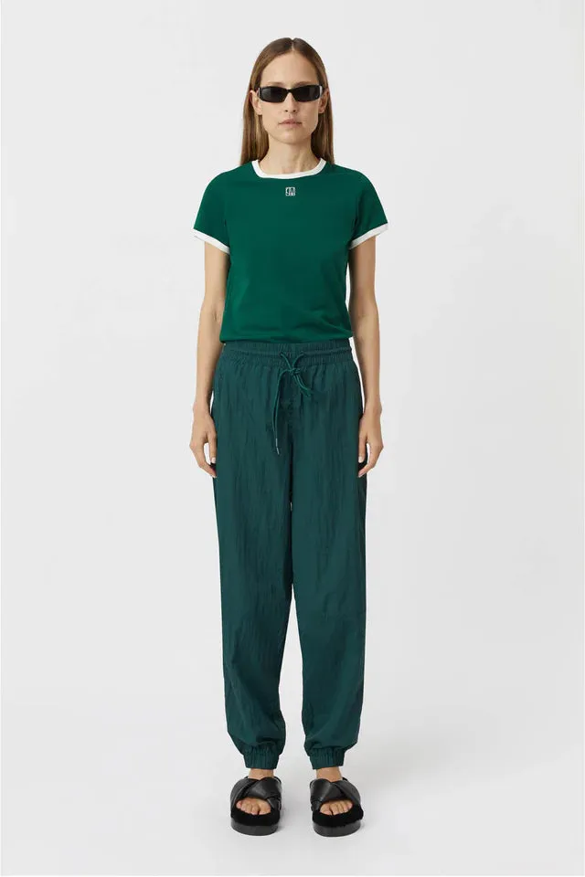 Camilla and Marc Sofia Slim Fit Tee - Varsity Green/White