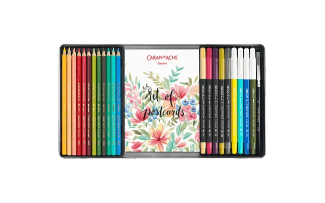 Caran d'Ache Botanical Colouring and Lettering Set