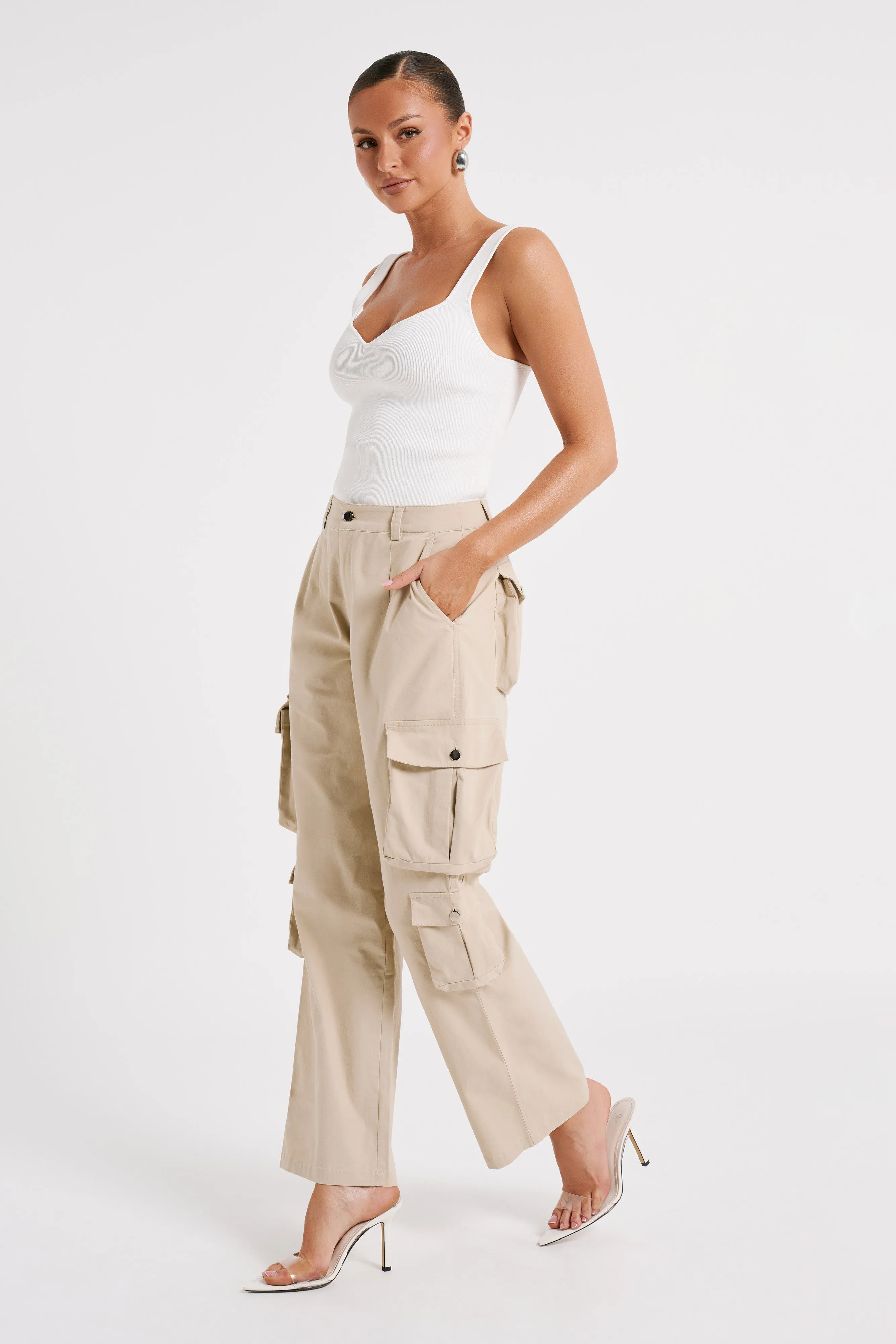 Clea Cargo Pant - Stone