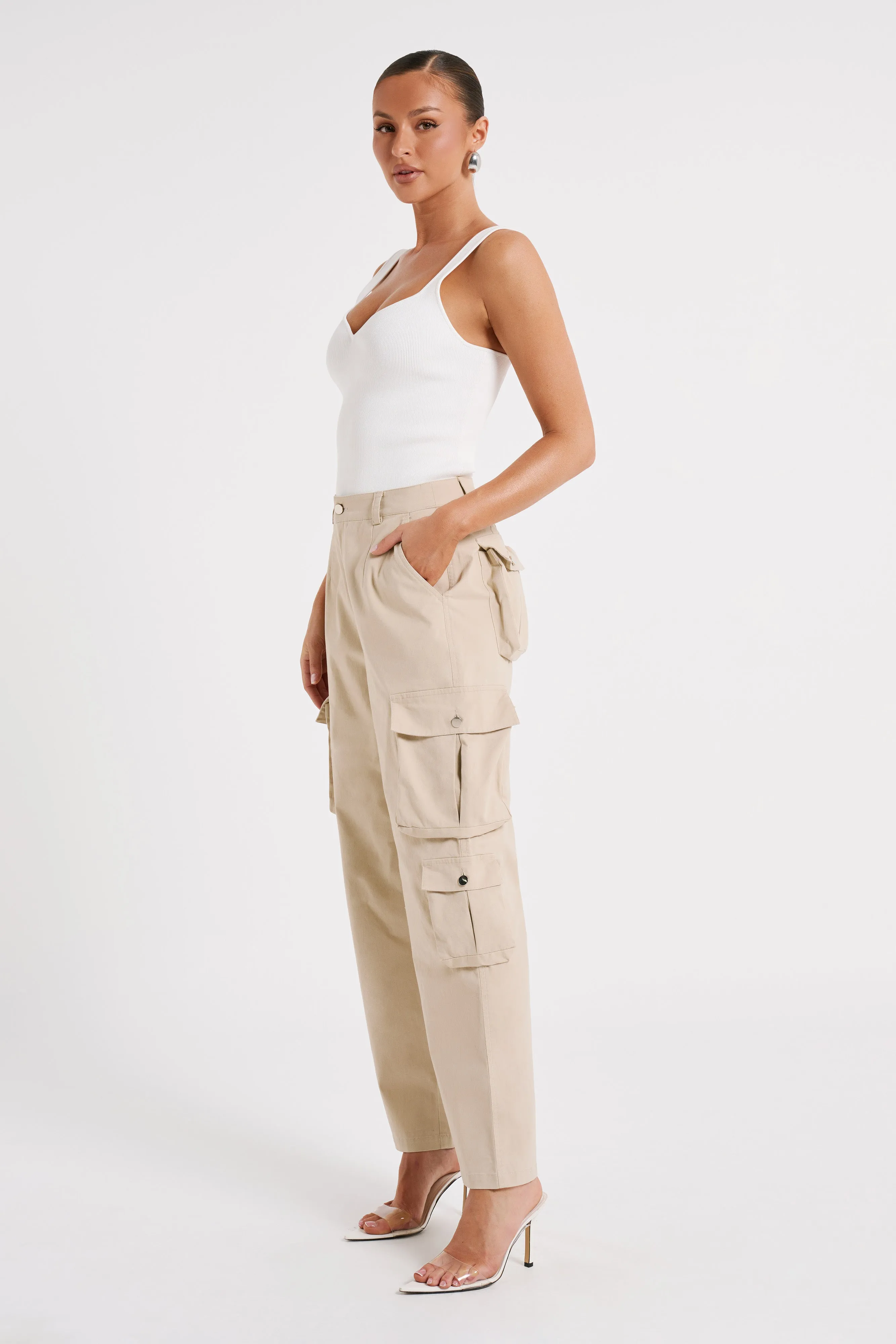 Clea Cargo Pant - Stone