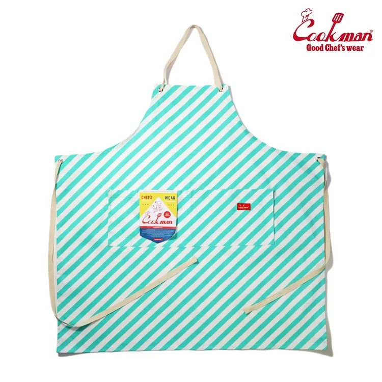 Cookman Wide Pocket Apron - Candy Stripe : Mint