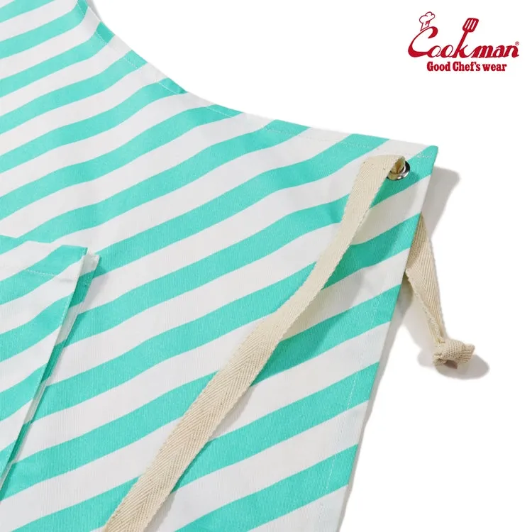 Cookman Wide Pocket Apron - Candy Stripe : Mint