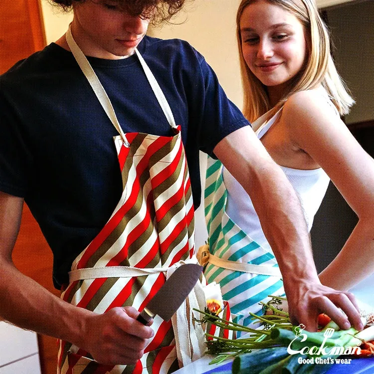 Cookman Wide Pocket Apron - Candy Stripe : Mint