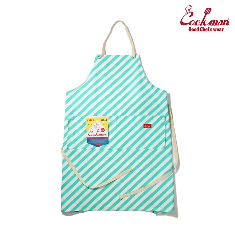 Cookman Wide Pocket Apron - Candy Stripe : Mint