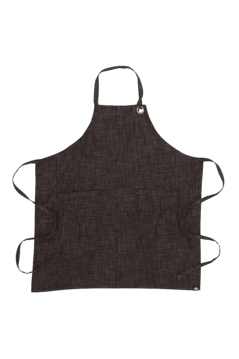 Corvallis Black & Burgundy Bib Apron