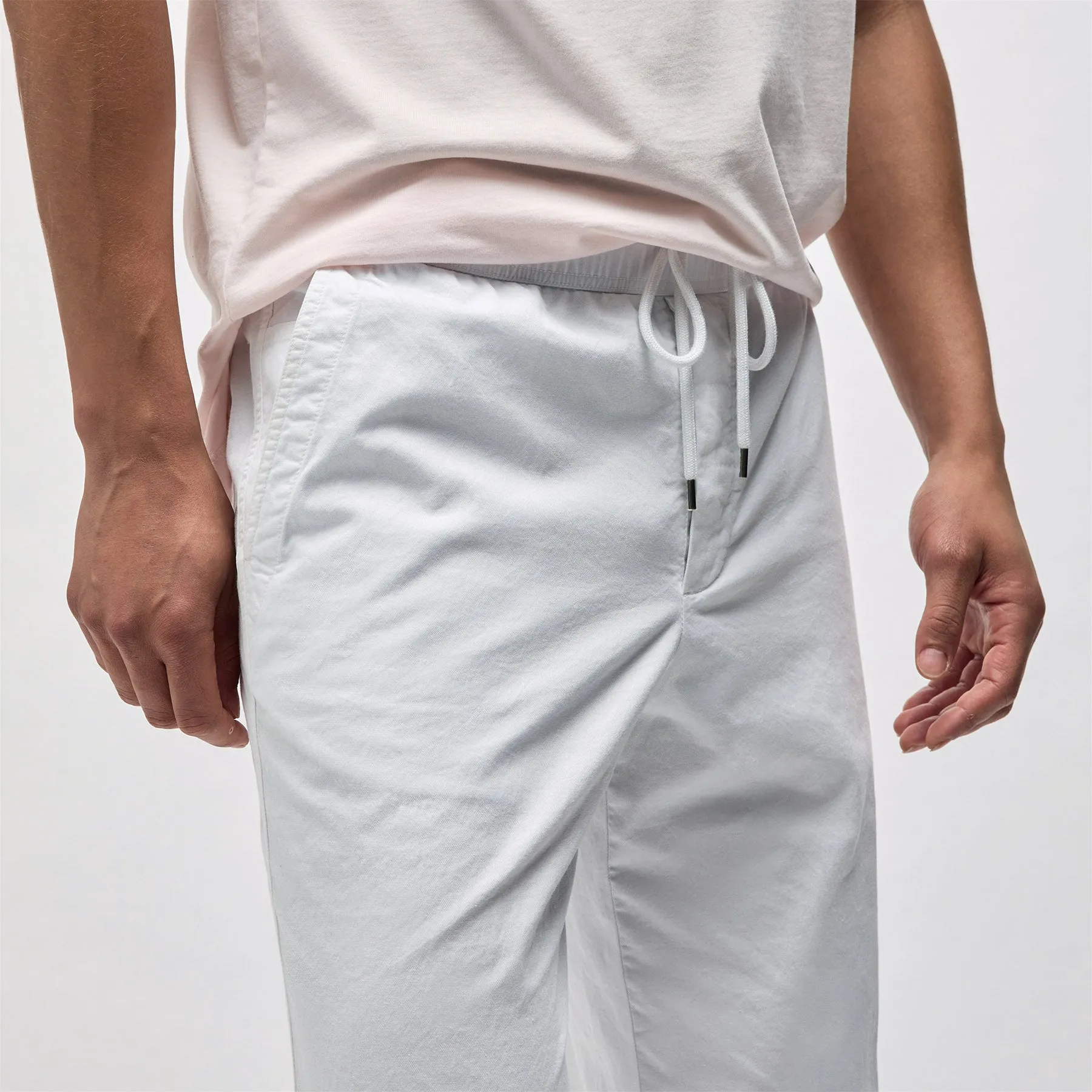 Cotton Linen Work Pant - White