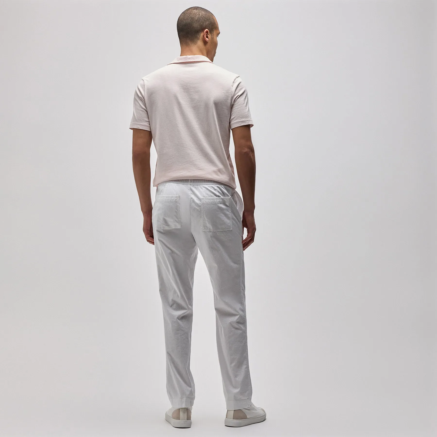 Cotton Linen Work Pant - White