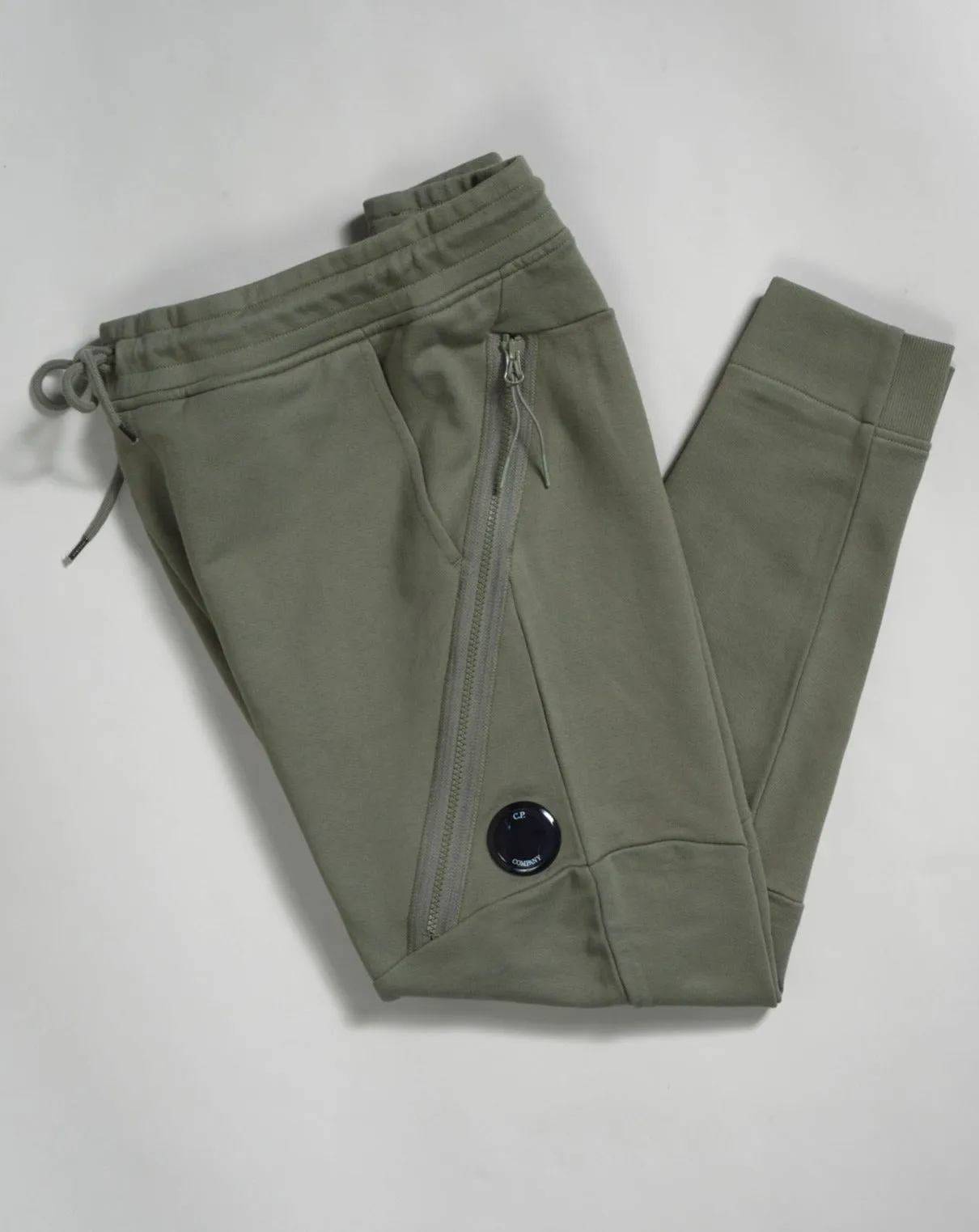 C.P. Company Diagonal Raised Fleece Sweatpants / Bronze Green