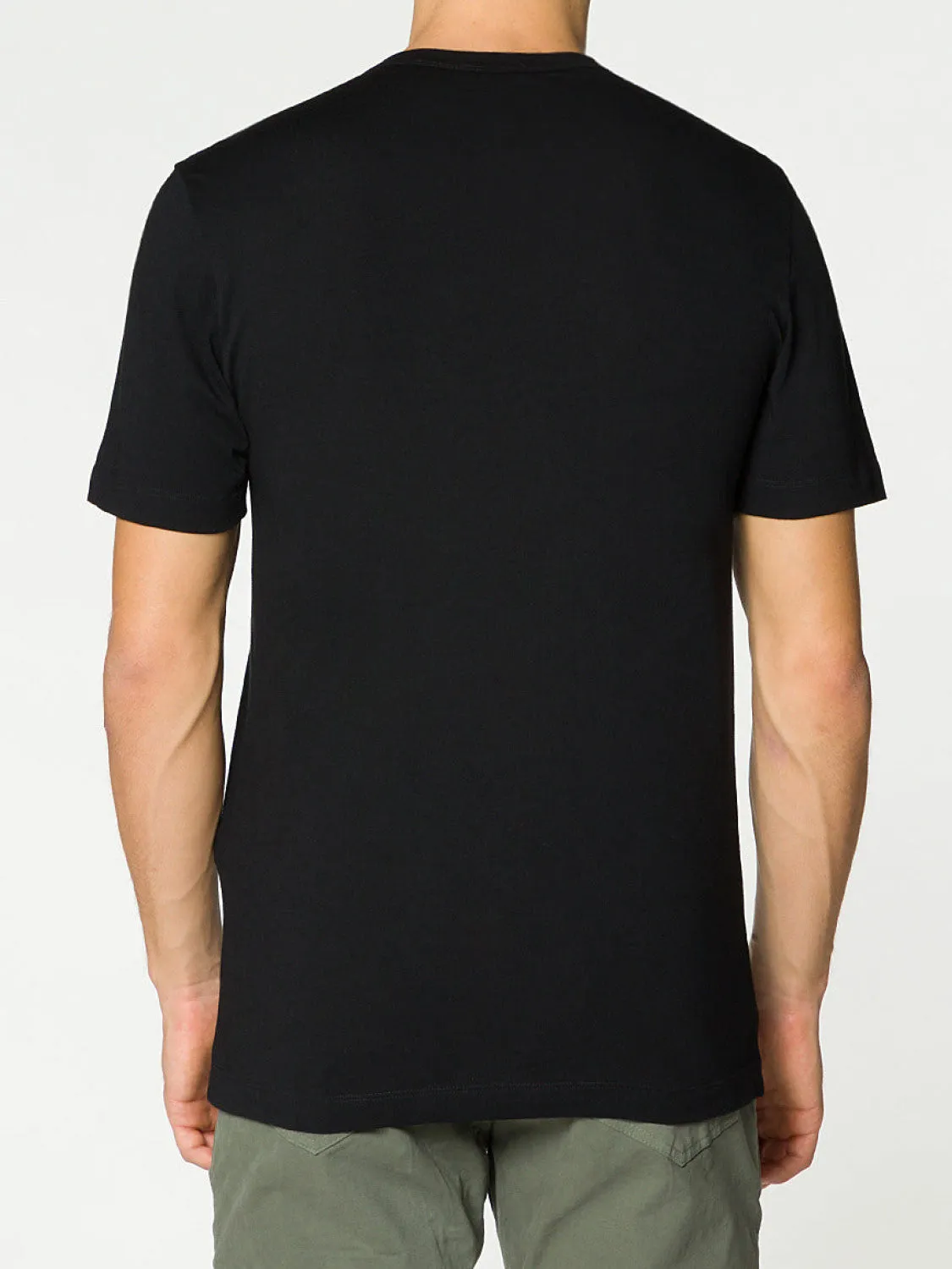 Crewneck Slim Fit Organic Cotton T-shirt Black