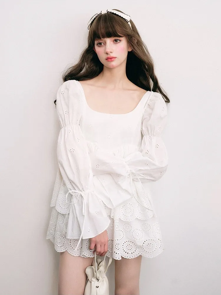 Cut Work Lace Lanthanum Sleeve Doll One Piece【s0000003851】