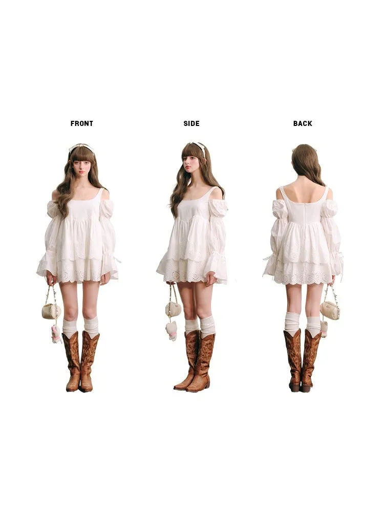 Cut Work Lace Lanthanum Sleeve Doll One Piece【s0000003851】