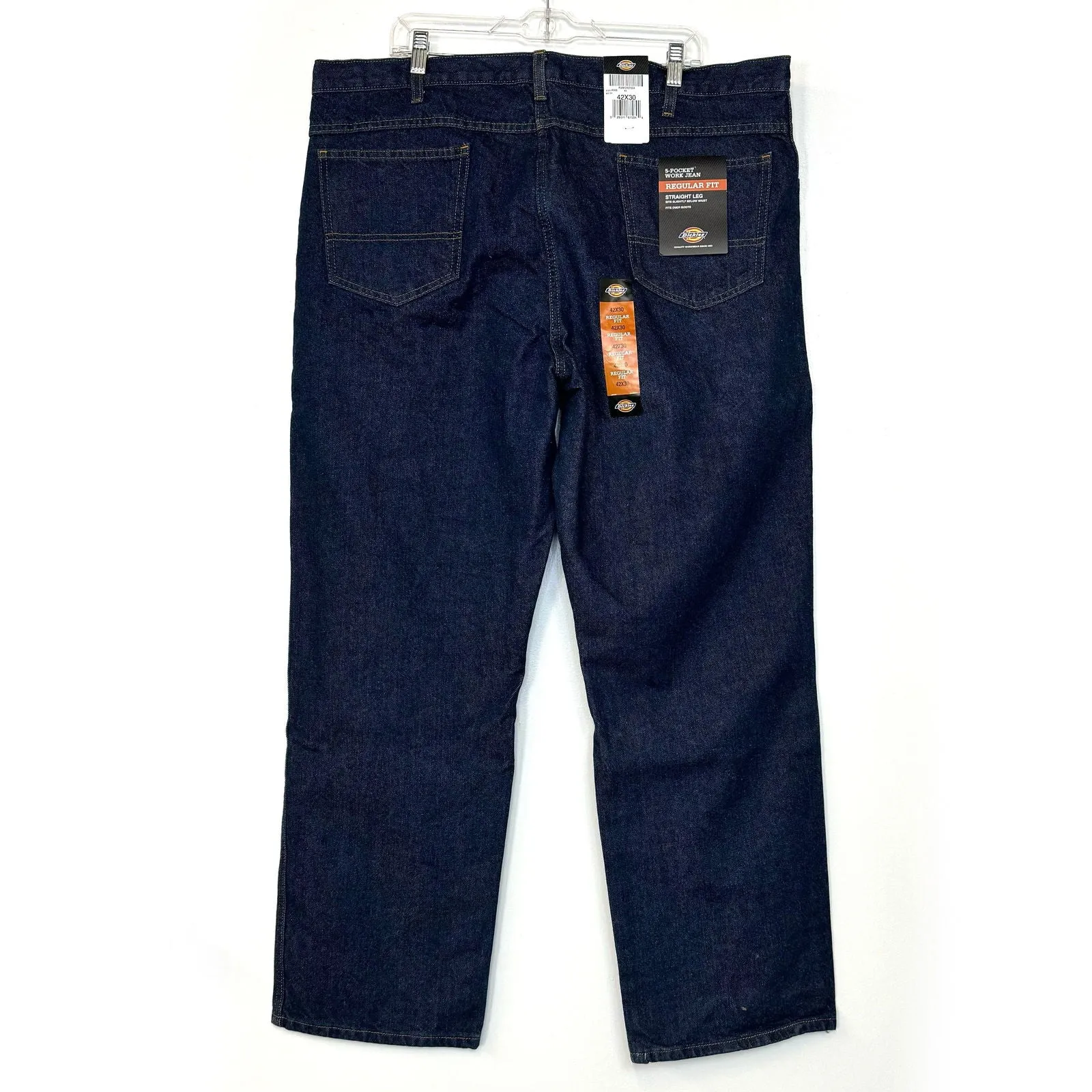 Dickies | 5-Pocket Work Jeans Regular Fit Straight Leg | Color: Blue | Size: 42x30 | NWT